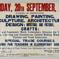 E2-131: Enrolment poster for Shipley School of Art '. Image credit: Saltaire Collection