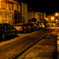 2025.68.73: George Street at night. Digital image credit: Saltaire Collection