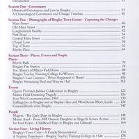2025.62: Bingley - a living history: Contents page. Digital image credit: Saltaire Collection