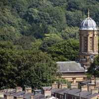 2025.68.37: United Reformed Church from St Peter's Tower Top. Digital image credit: Saltaire Collection